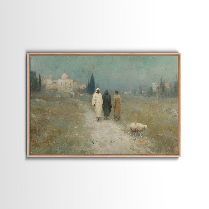 Sacred Pathway – Framed Canvas Print – Christian Art – Christian Wall Art – Jesus Painting – Modern Christian Art – Christian Christmas Dec