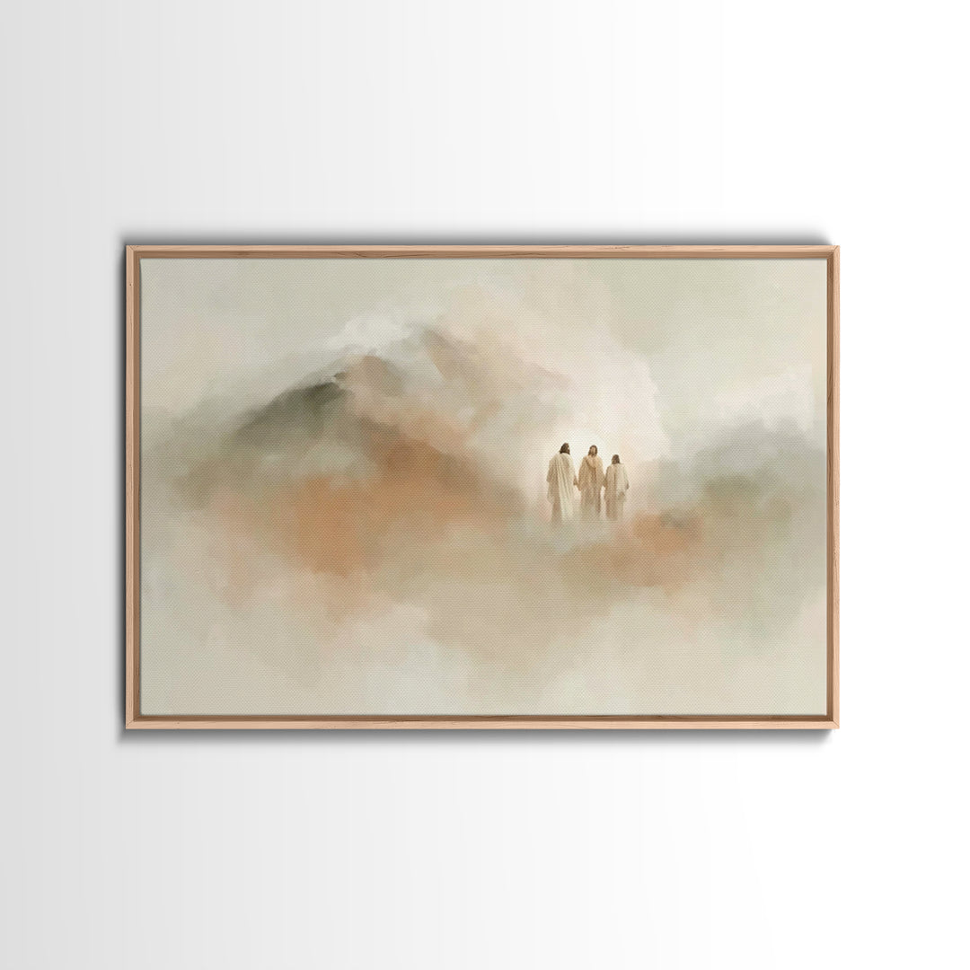 Cloudborne Gathering, Framed Canvas Print, Christian Art Canvas, Modern Christian Art, Christian Wall Art, Jesus Painting, Christian Decora