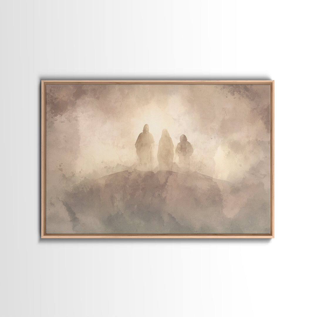 Divine Cloud Forms | Framed Canvas Print | Christian Art | Christian Art Canvas | Jesus Painting | Subtle Christian Art | Christian Wall Ar