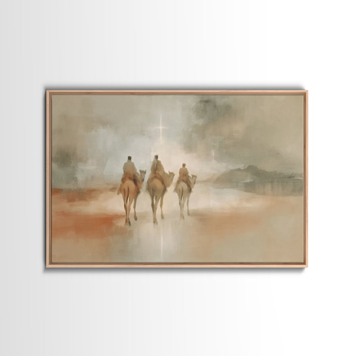 Threefold Star Path – Framed Canvas Print – Christmas Art – Christian Wall Art – Christian Art Canvas – Christian Christmas Art – Jesus Pai