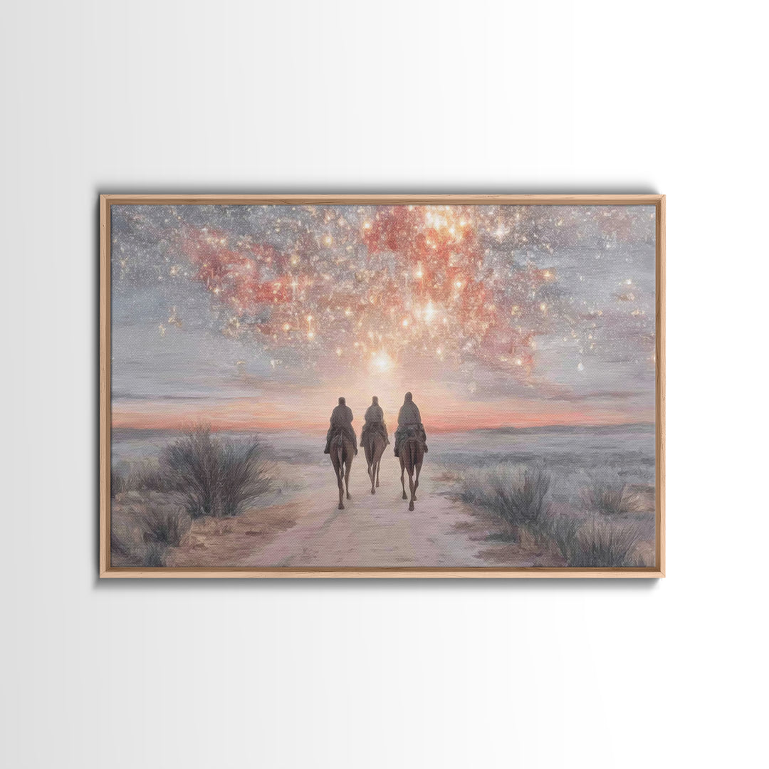 The Guiding Star – Framed Canvas Print – Christian Wall Art – Christian Art Canvas – Christian Christmas Art – Xmas Art