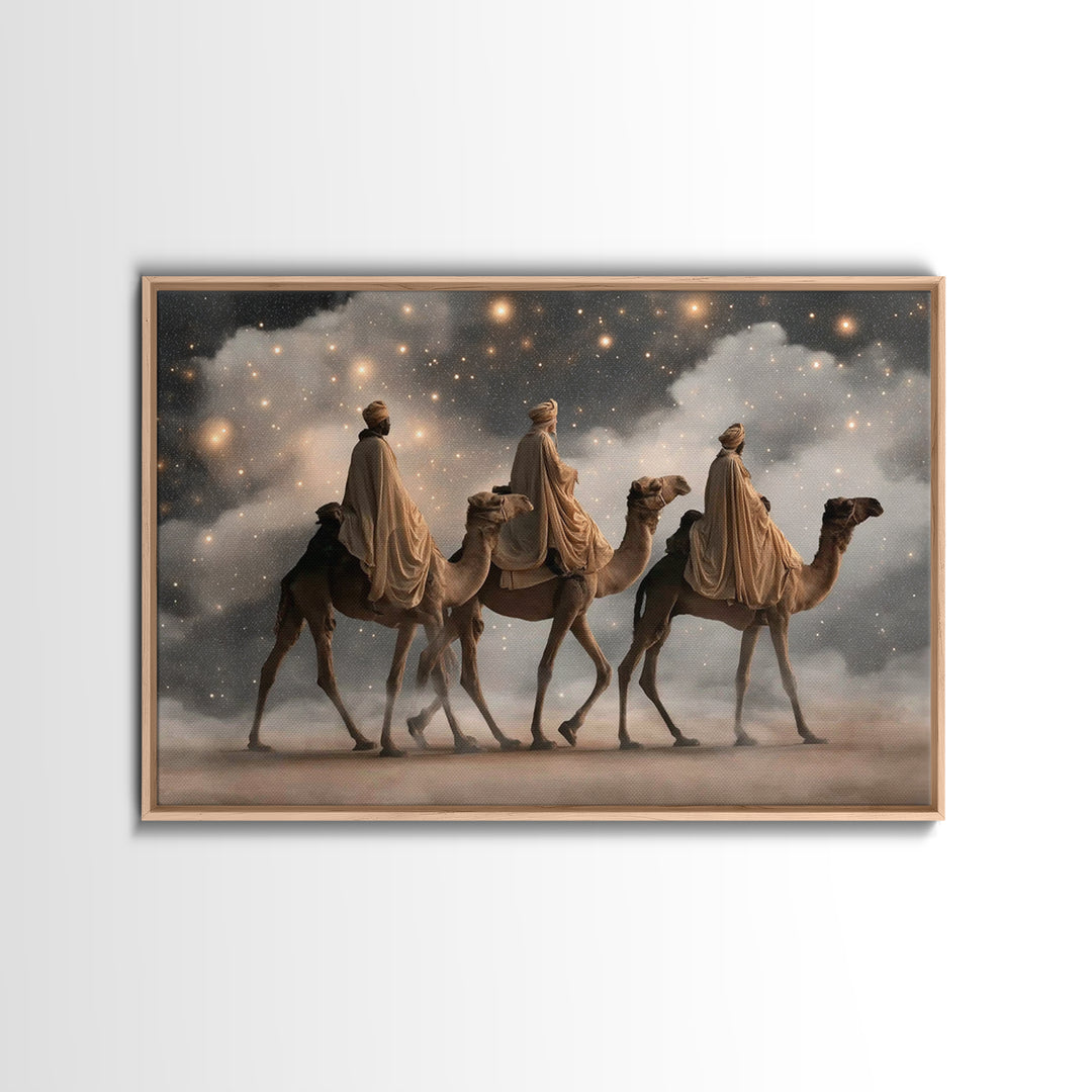 Threefold Glory – Framed Canvas Print – Christian Art Canvas – Christian Wall Art – Christmas Art Prints – Christian Christmas Art – Modern