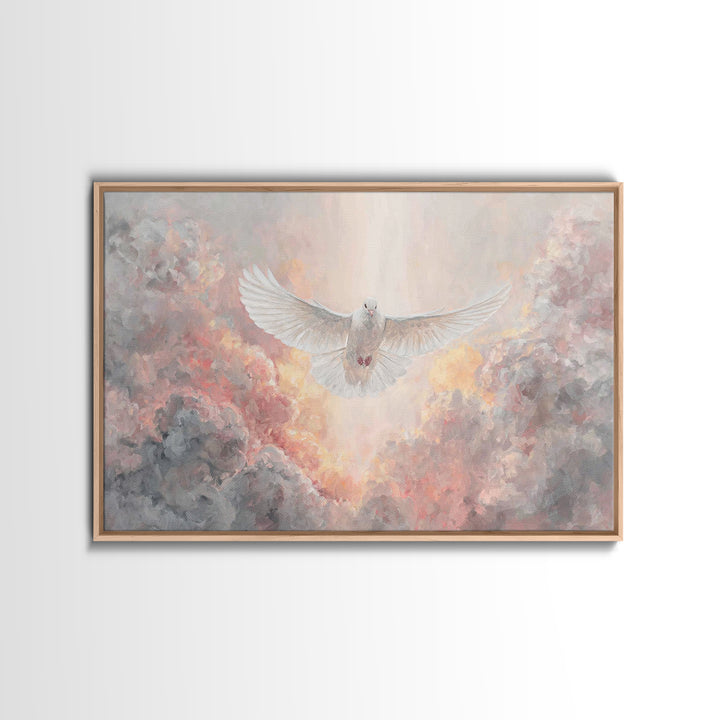 Dove Of Peace | Framed Canvas Print | Christian Art Canvas | Christian Wall Art | Christmas Art | Christian Christmas Art | Christian Decor