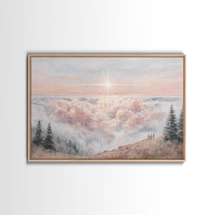 Bethlehem Star – Framed Canvas Print – Christian Christmas Art – Christian Wall Art – Christian Art Canvas – Jesus Painting