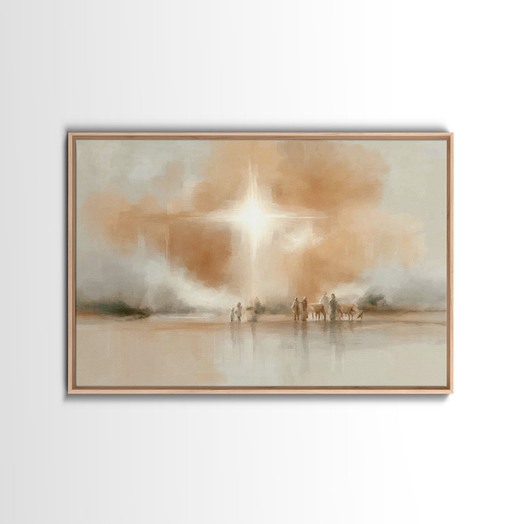 Star Of Promise | Framed Canvas Print | Christian Christmas Art | Christmas Wall Art | Christian Art Canvas | Christmas Art Work