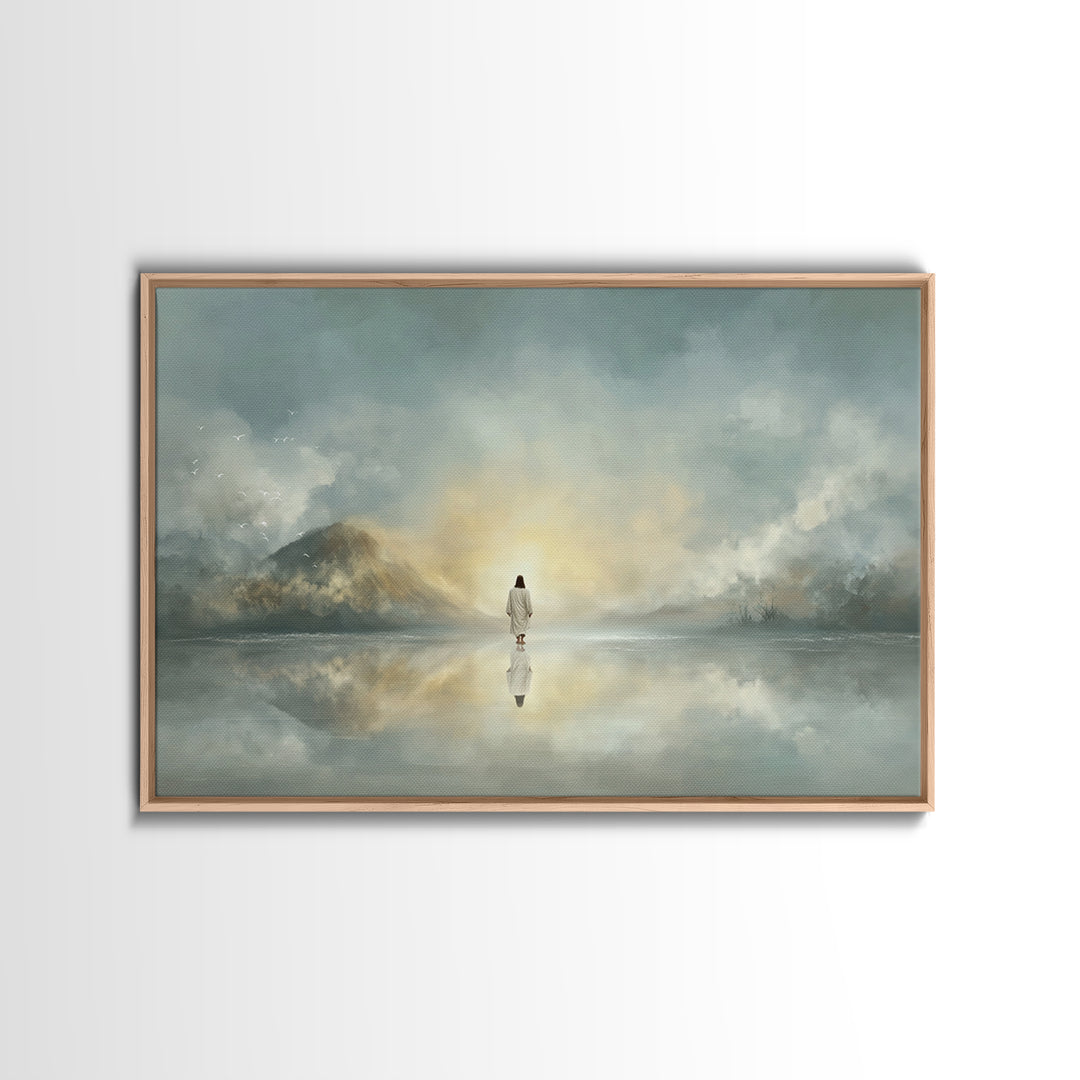 Radiant Horizon – Framed Canvas Print – Christian Art Canvas – Jesus Painting – Christian Wall Art – Modern Christian Art