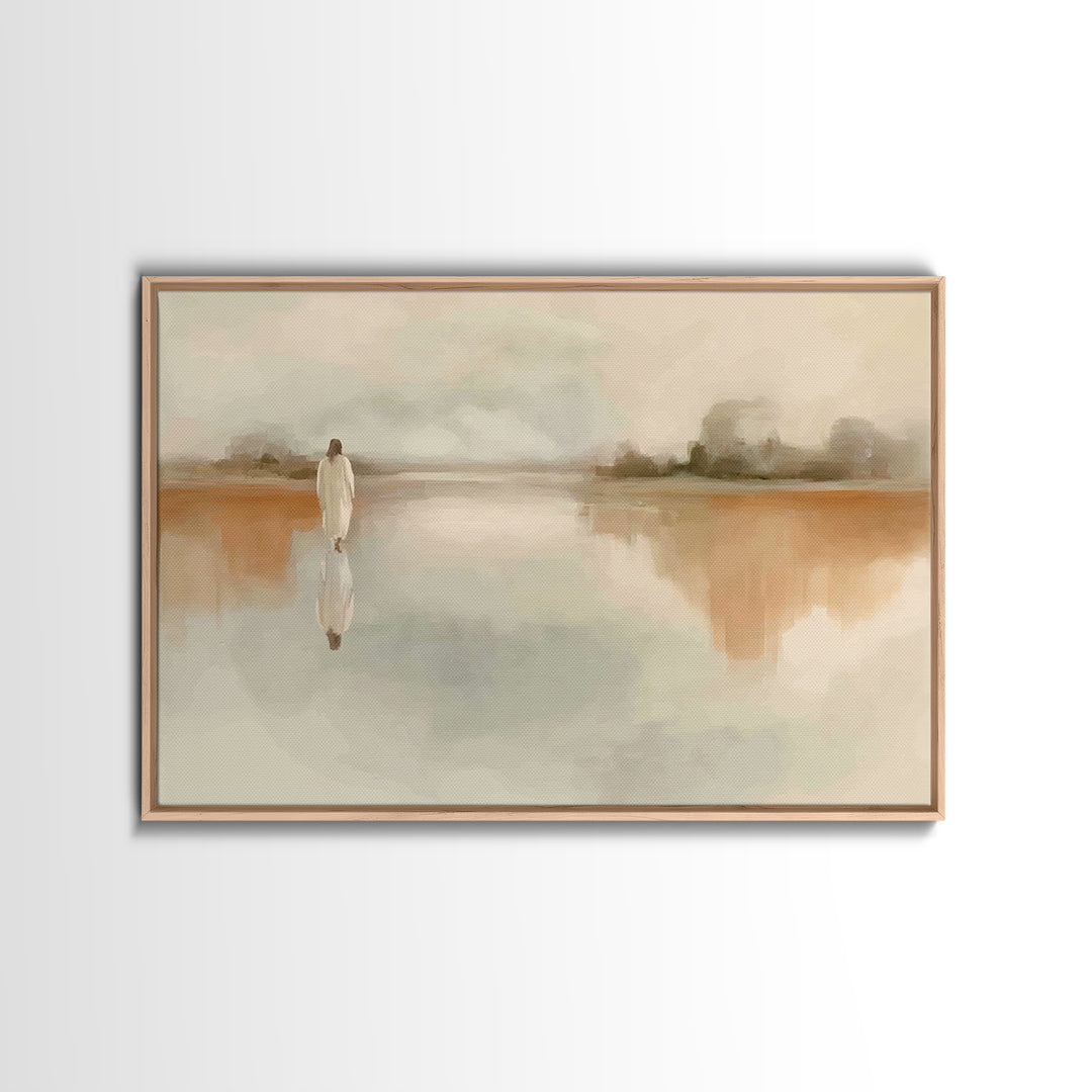 Quiet Eternal Path | Framed Canvas Print | Christian Art Canvas | Jesus Painting | Christian Wall Art | Christian Gift Ideas | Christmas Ar