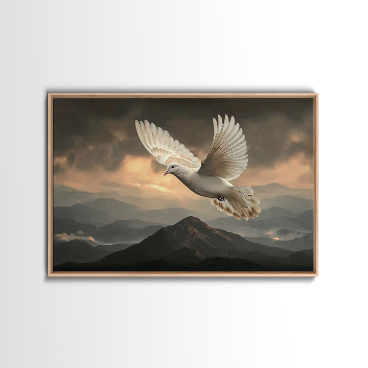 Heavenly Wings Glory – Framed Canvas Print – Christian Art Canvas – Christian Wall Art – Moody Christian Art – Christmas Art – Christian De
