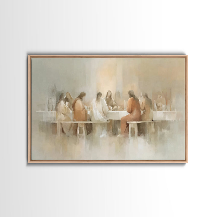 Sacred Table Moment | Framed Canvas Print | Christian Art Canvas | Christian Wall Art | Modern Christian Art | Christian Painting | Christi