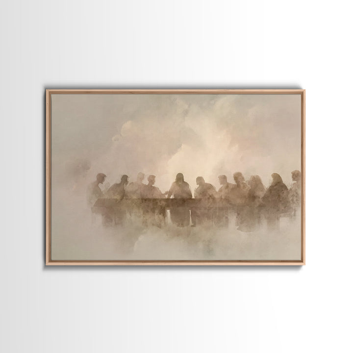 Clouded Communion Stillness – Framed Canvas Print – Christian Art Canvas – Christian Wall Art – Subtle Christian Art – Christian Painting –