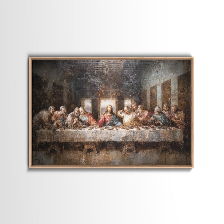 Sacred Supper Legacy – Framed Canvas Print – Christian Wall Art – Christian Art Canvas – Vintage Christian Art – Christian Painting – Chris