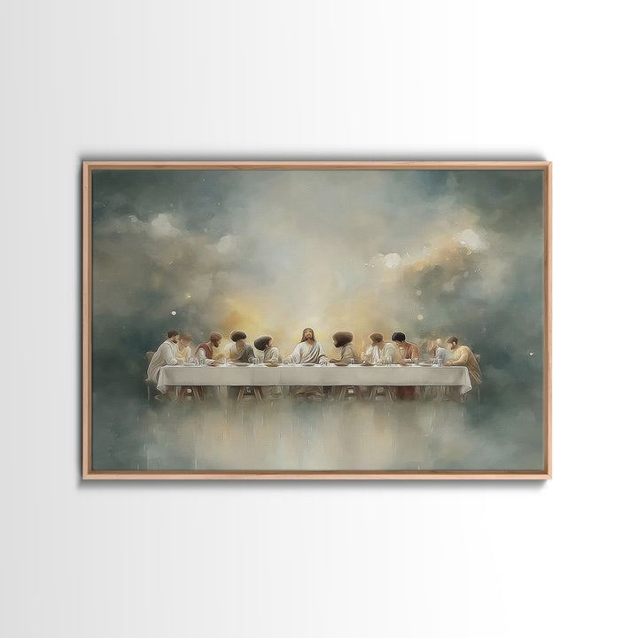 Sanctuary Gathering | Framed Canvas Print | Christian Art Canvas | Christian Wall Art | Christian Christmas | Jesus Painting | Christian Gi