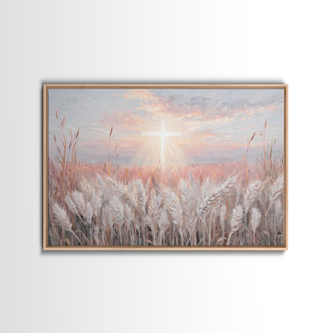 Field Of Hope – Framed Canvas Print – Christian Art Canvas – Christian Wall Art – Christian Christmas – Jesus Painting – Christian Gift