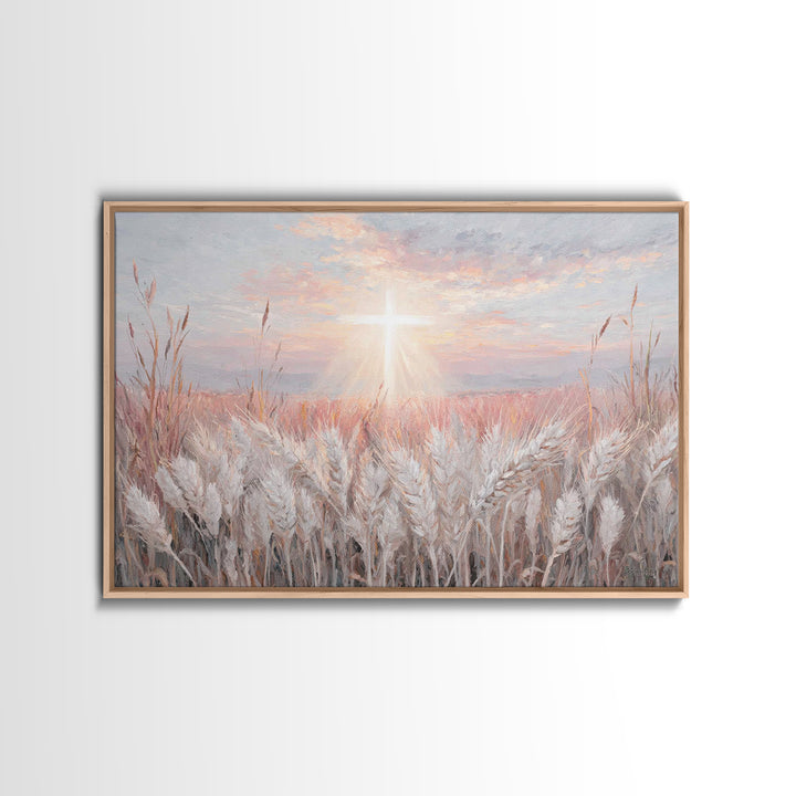 Field Of Hope – Framed Canvas Print – Christian Art Canvas – Christian Wall Art – Christian Christmas – Jesus Painting – Christian Gift