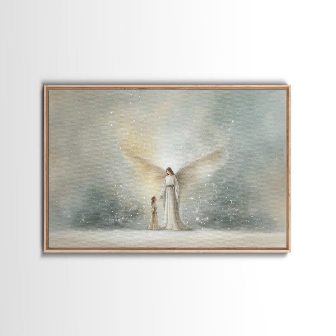 Heavenly Child – Framed Canvas Print – Christian Wall Art – Jesus Painting – Christian Art Canvas – Christian Christmas Art – Christian Gif