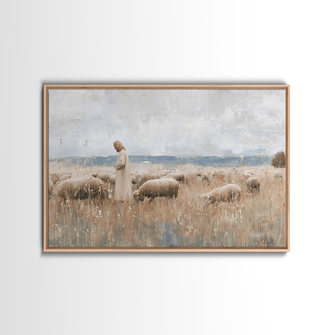 Forest Of Light | Framed Canvas Print | Christian Art Canvas | Framed Christmas Art | Christian Wall Art | Modern Christian Art