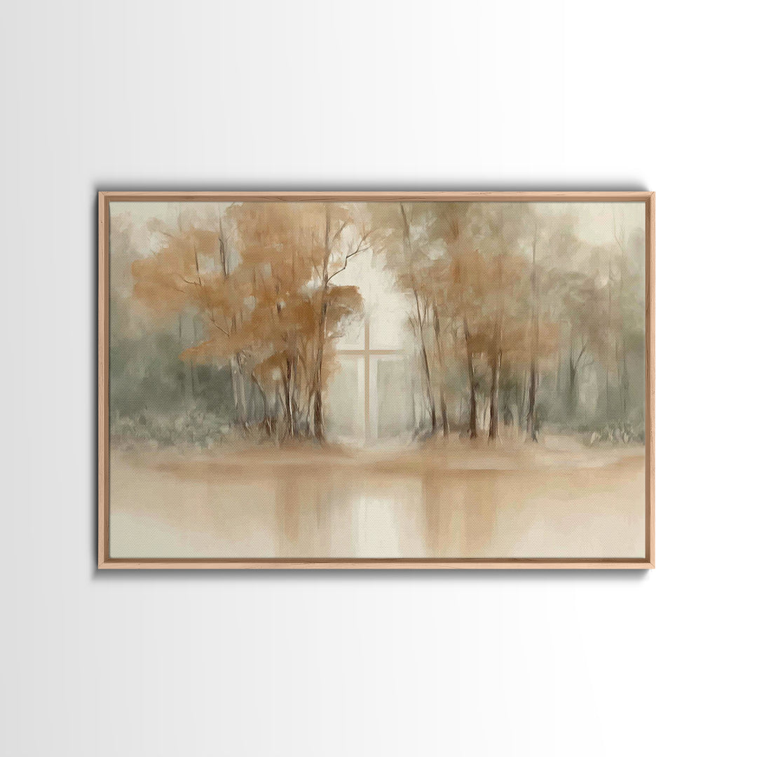 Guided Morning, Framed Canvas Print, Christian Art Canvas, Large Jesus Painting, Christian Gift Ideas, Christmas Wall Art