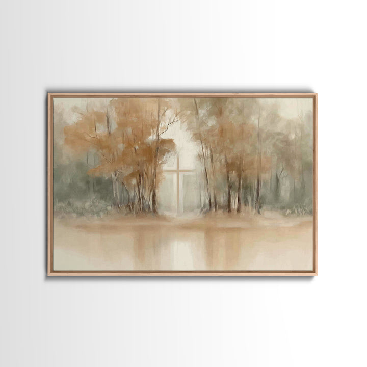Guided Morning, Framed Canvas Print, Christian Art Canvas, Large Jesus Painting, Christian Gift Ideas, Christmas Wall Art