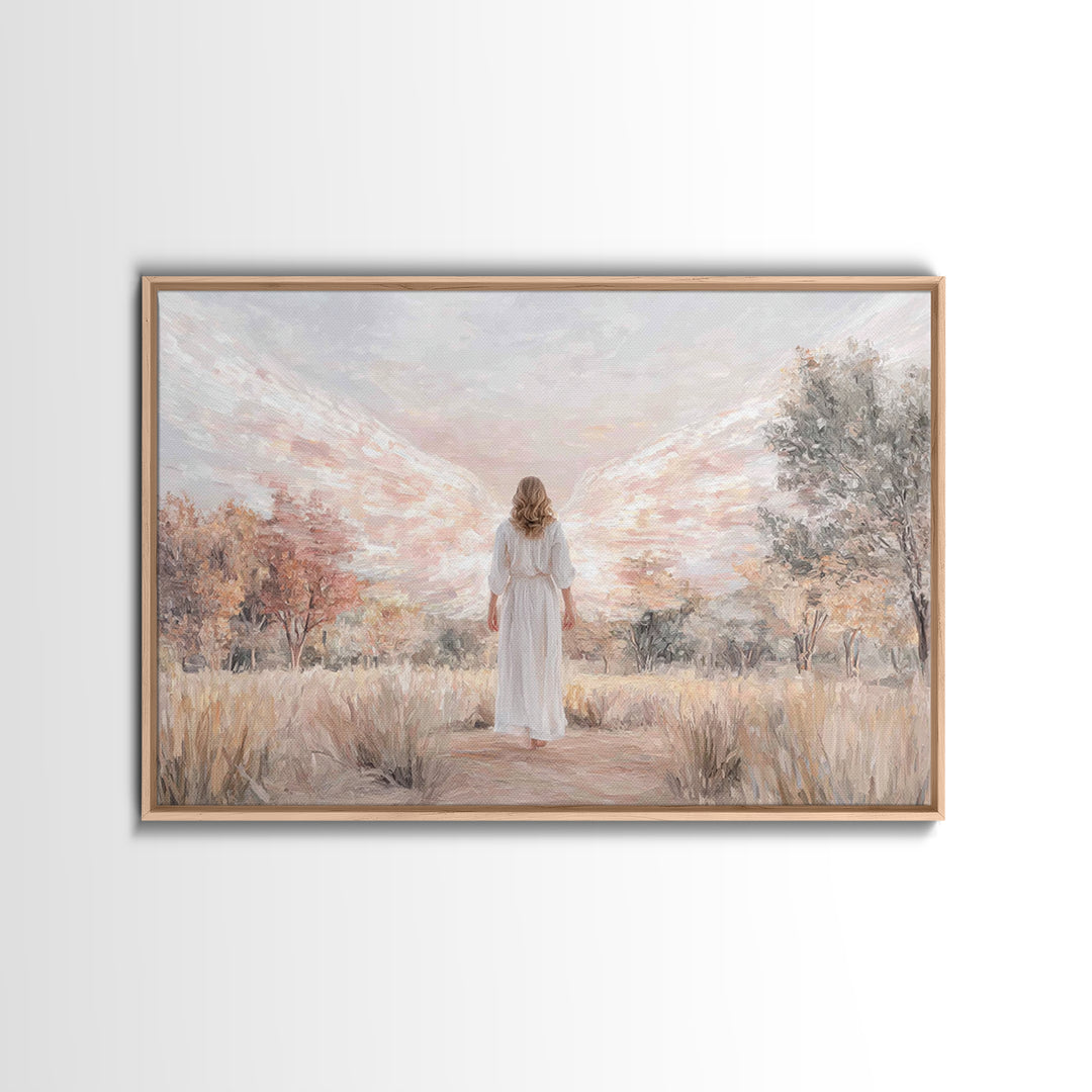 Angel Of Grace – Framed Canvas Print – Christian Art – Christian Wall Art – Christian Art Canvas – Christian Decor – Christian Painting