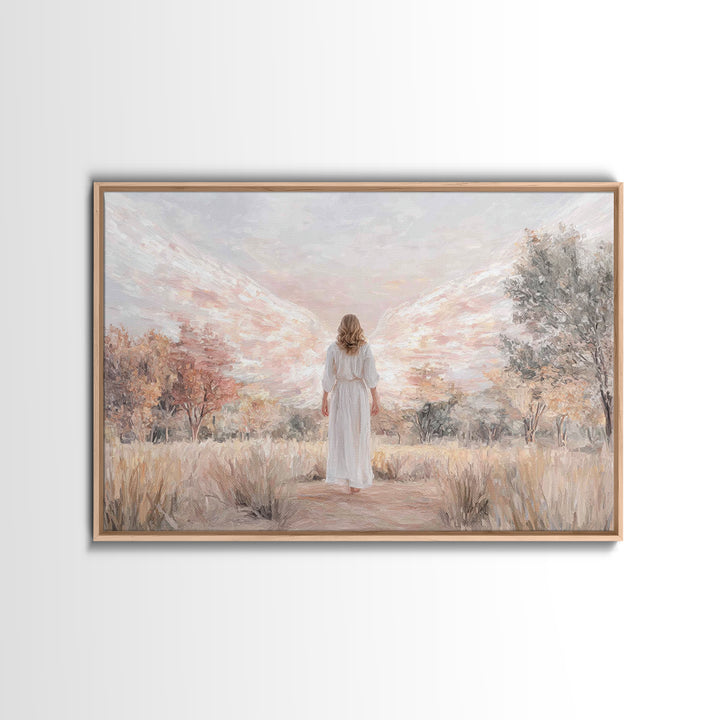 Angel Of Grace – Framed Canvas Print – Christian Art – Christian Wall Art – Christian Art Canvas – Christian Decor – Christian Painting