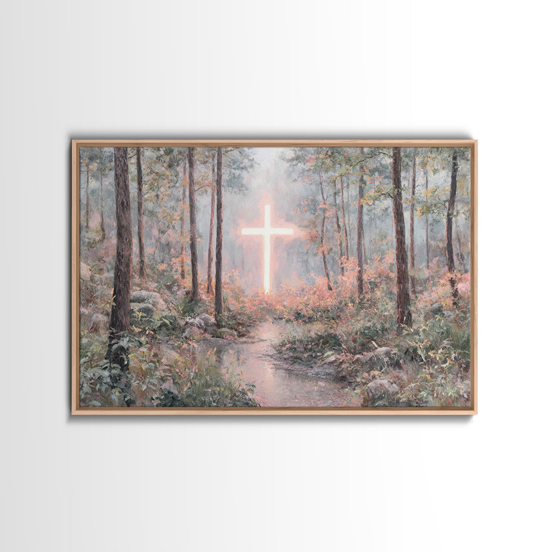Light Of Mercy – Framed Canvas Print – Christian Art Canvas – Modern Christian Art – Jesus Painting – Christian Wall Art – Subtle Christian