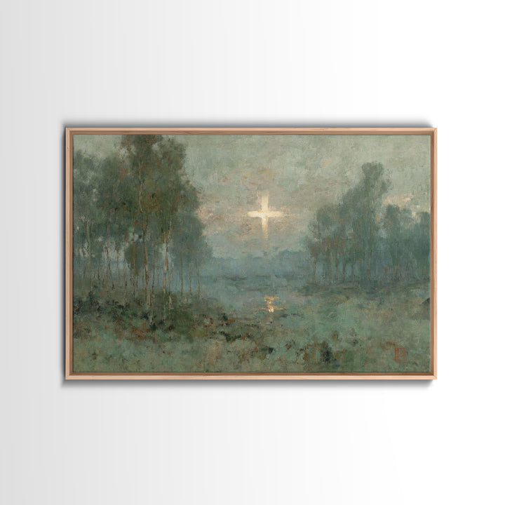 Sacred Silhouette – Framed Canvas Print – Christian Art – Christian Wall Art – Minimalist Christian Art – Jesus Painting – Christian Art Ca