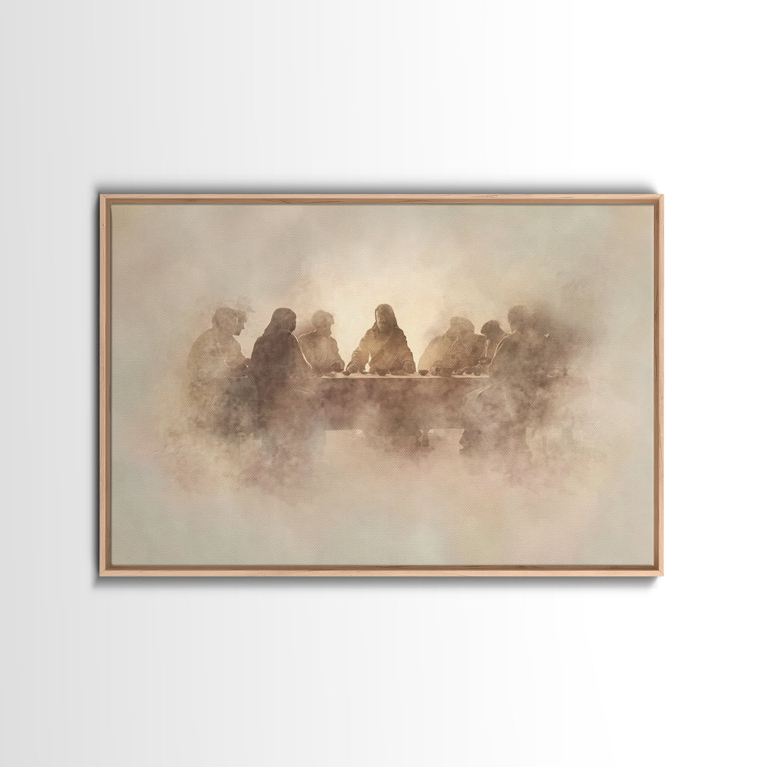 Gentle Flock Calm, Framed Canvas Print, Christian Wall Art, Christian Art Canvas, Subtle Christian Art, Christmas Art, Christian Decoration