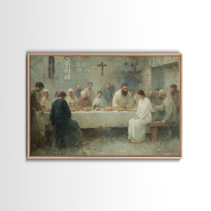 Pasture Morning Walk | Framed Canvas Print | Christian Art | Christian Wall Art | Christian Art Canvas | Moody Christian Art | Christian Gi
