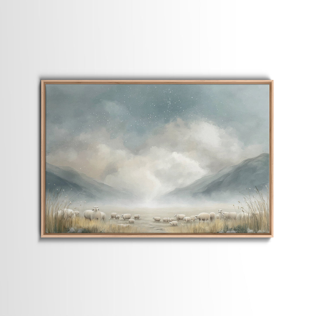 Forest Path Hope – Framed Canvas Print – Jesus Painting – Christian Art Canvas – Christian Wall Art – Moody Christian Art – Christian Gift