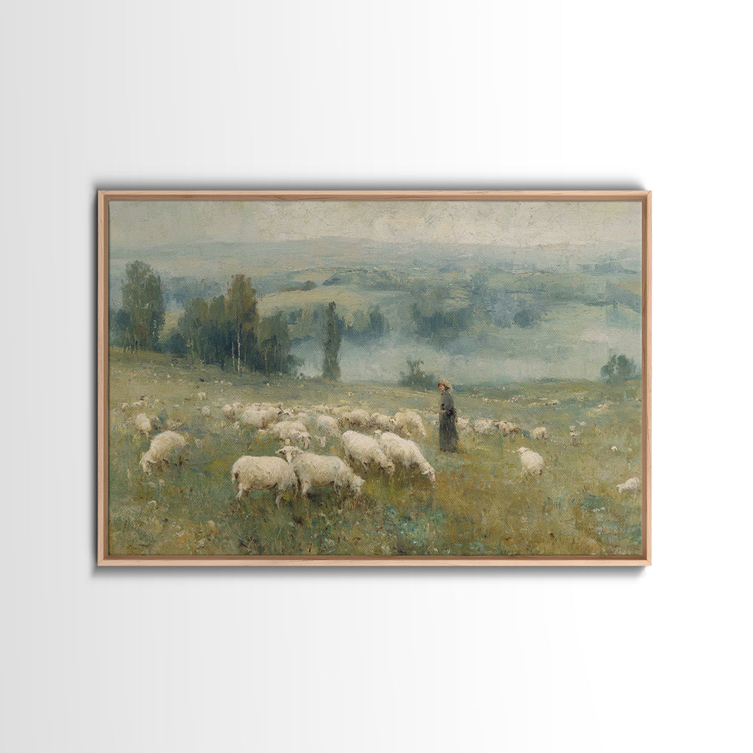 Garden Light Path, Framed Canvas Print, Christian Wall Art, Christian Art Canvas, Jesus Painting, Christian Art, Christian Gift Ideas
