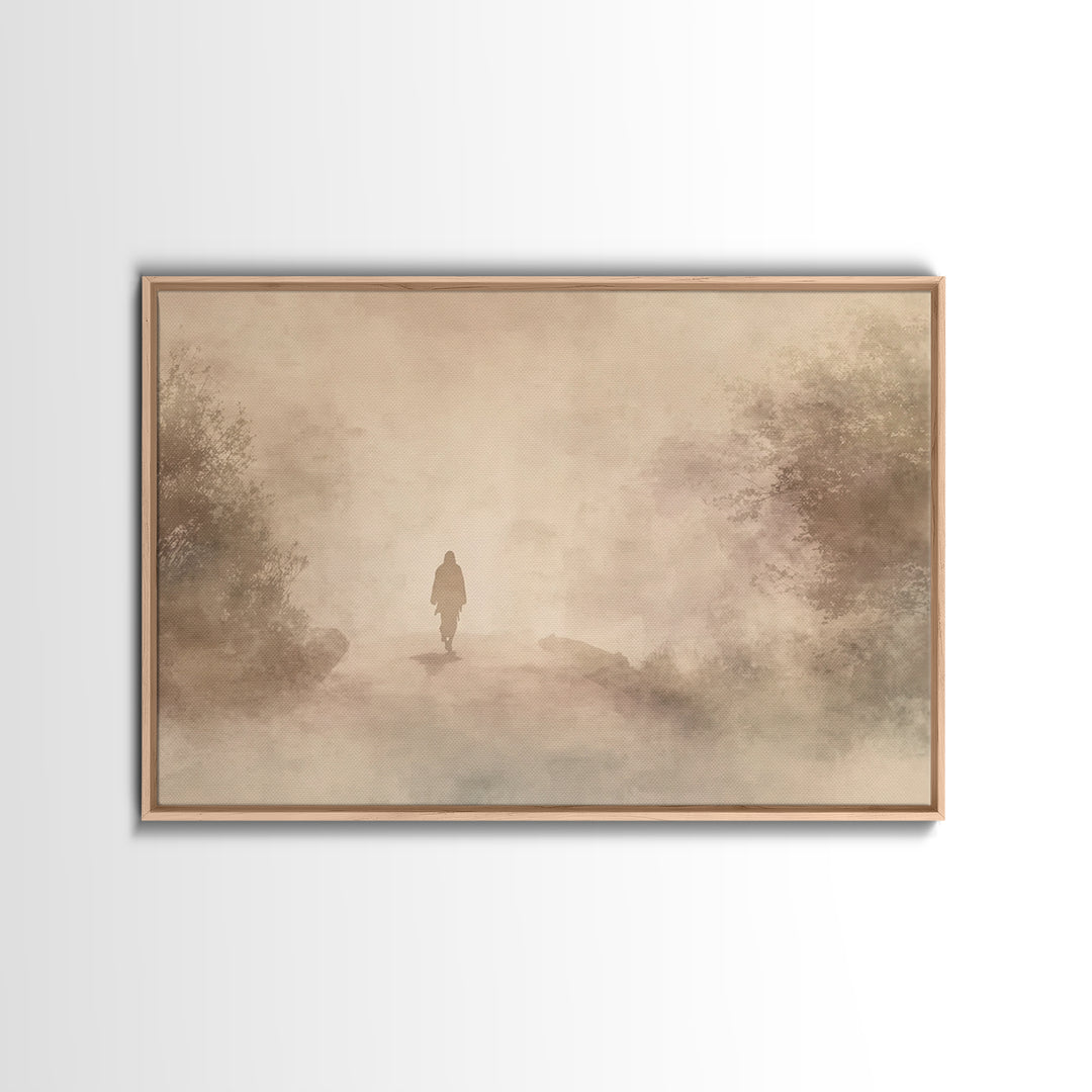 Holy Night Child – Framed Canvas Print – Christian Christmas Art – Jesus Painting – Christian Art Canvas – Modern Christian Art – Christian
