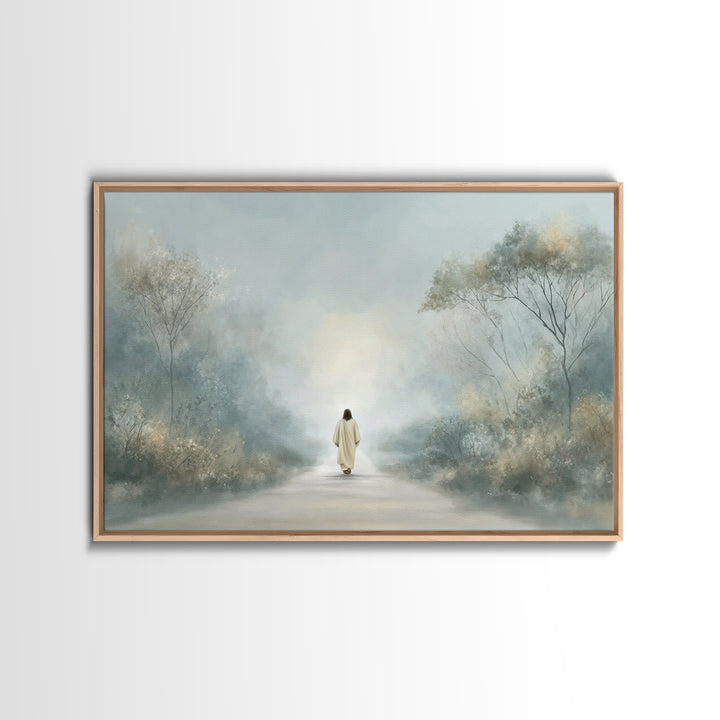 Soft Shepherd Calm – Framed Canvas Print – Christian Art Print – Christian Christmas Art – Jesus Wall Art – Minimalist Christian Art – Chri