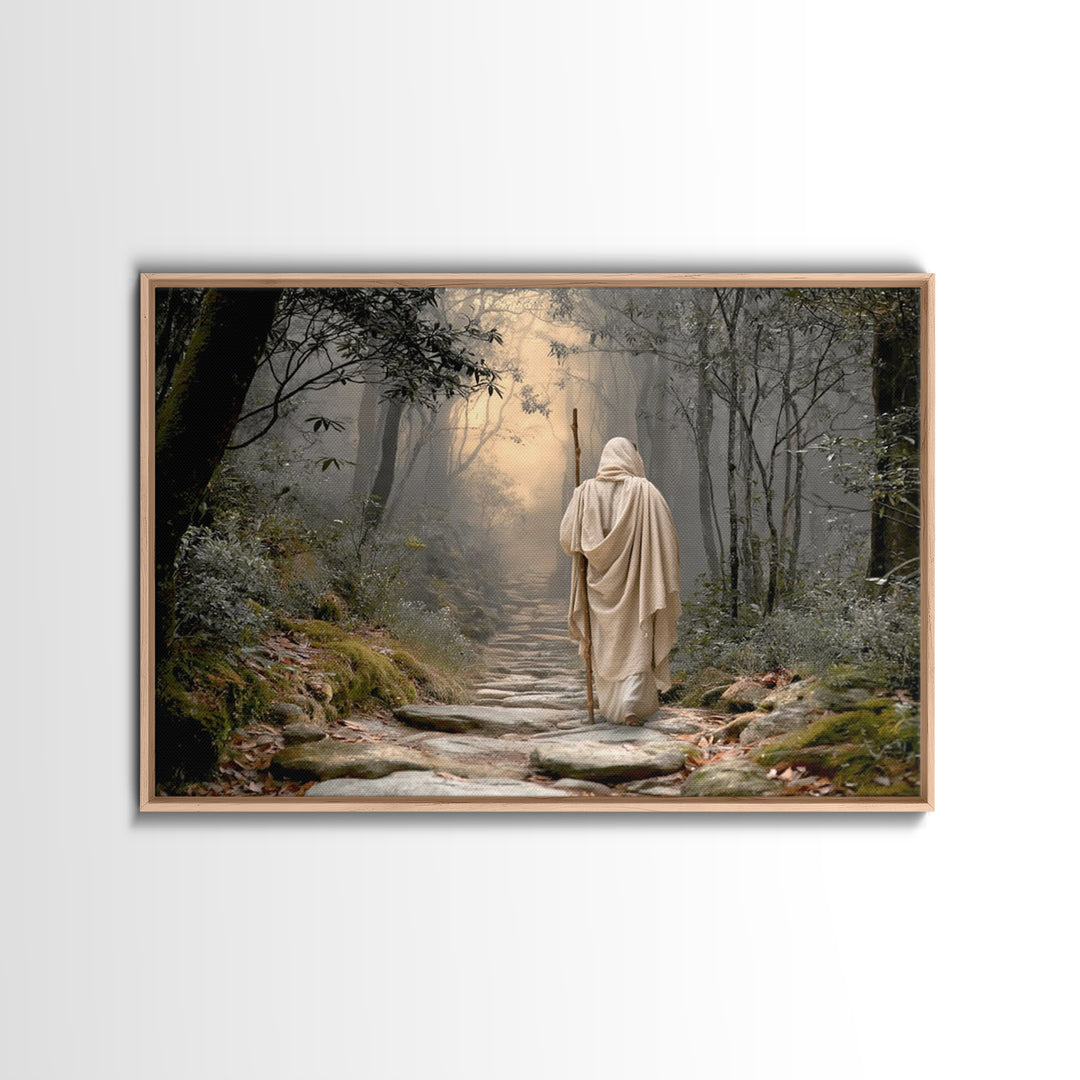 Radiant Lamb Blessing, Framed Canvas Print, Christian Christmas Art, Christian Art Canvas, Jesus Painting, Christian Wall Art, Christian De