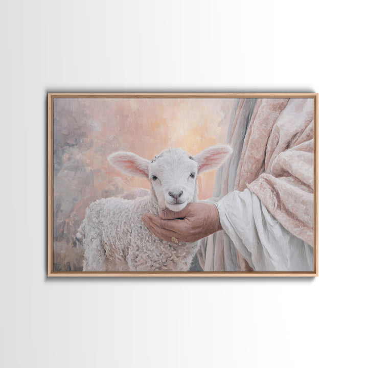 Soft Meadow Guidance – Framed Canvas Print – Christian Art – Jesus Painting – Christian Art Canvas – Christian Wall Art – Christian Art Pri