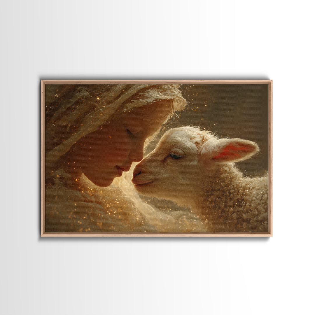 Field Of Gentle Mercy – Framed Canvas Print – Christian Art Canvas – Christian Wall Art – Christian Art – Jesus Painting – Subtle Christian