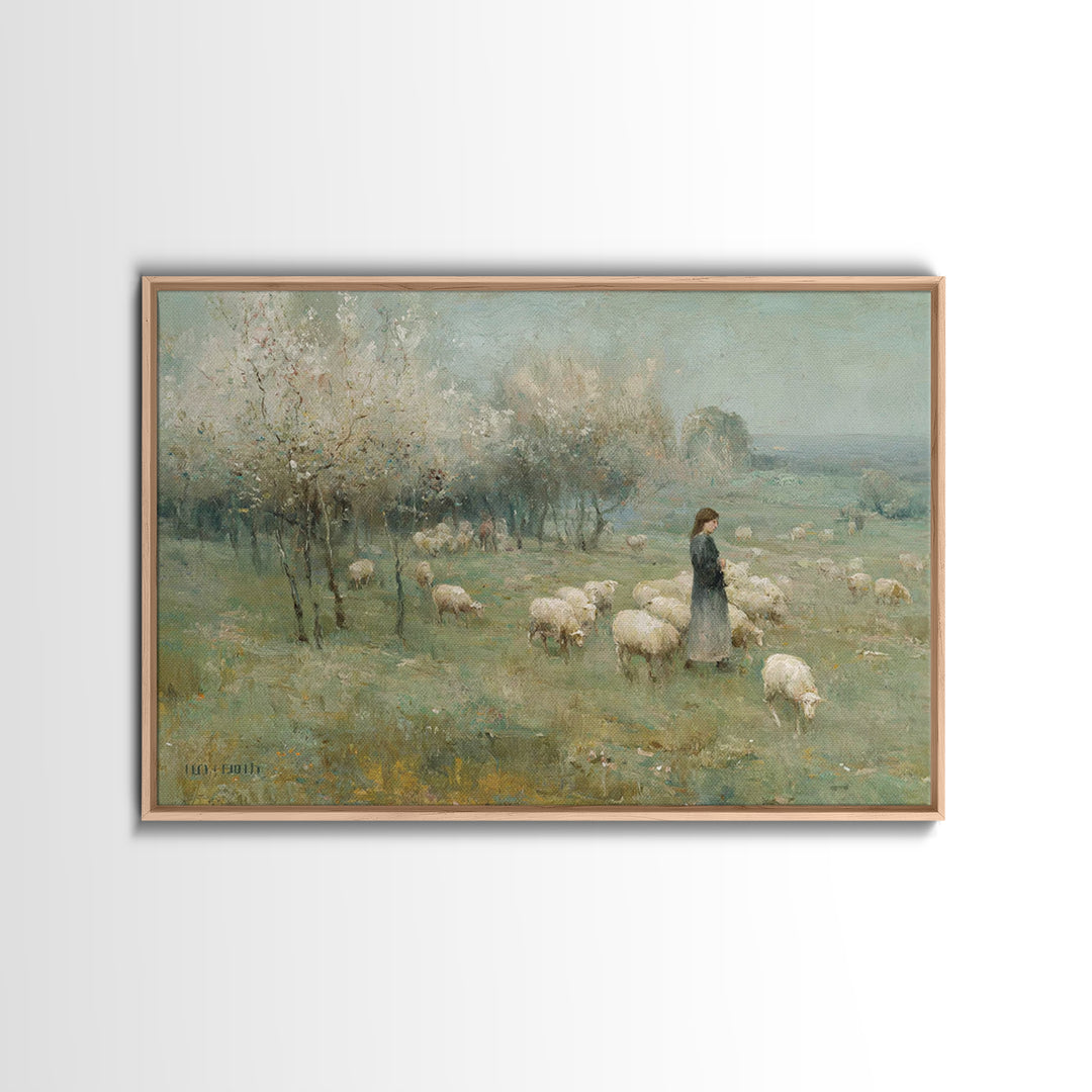 Heavenly Messenger – Framed Canvas Print – Christian Wall Art – Christian Art Canvas – Jesus Painting – Christian Christmas Art – Christian