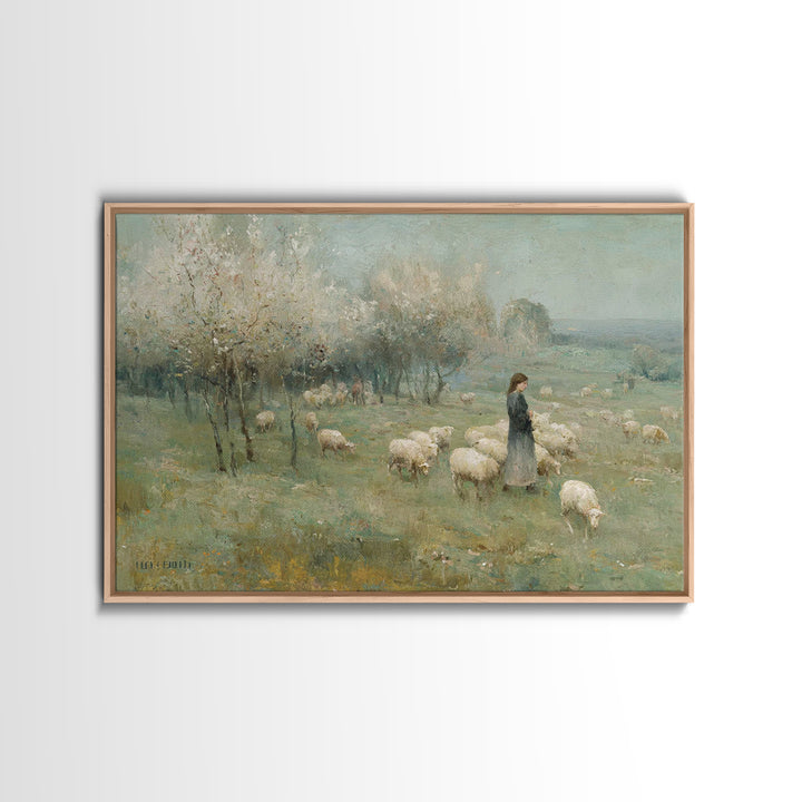 Heavenly Messenger – Framed Canvas Print – Christian Wall Art – Christian Art Canvas – Jesus Painting – Christian Christmas Art – Christian