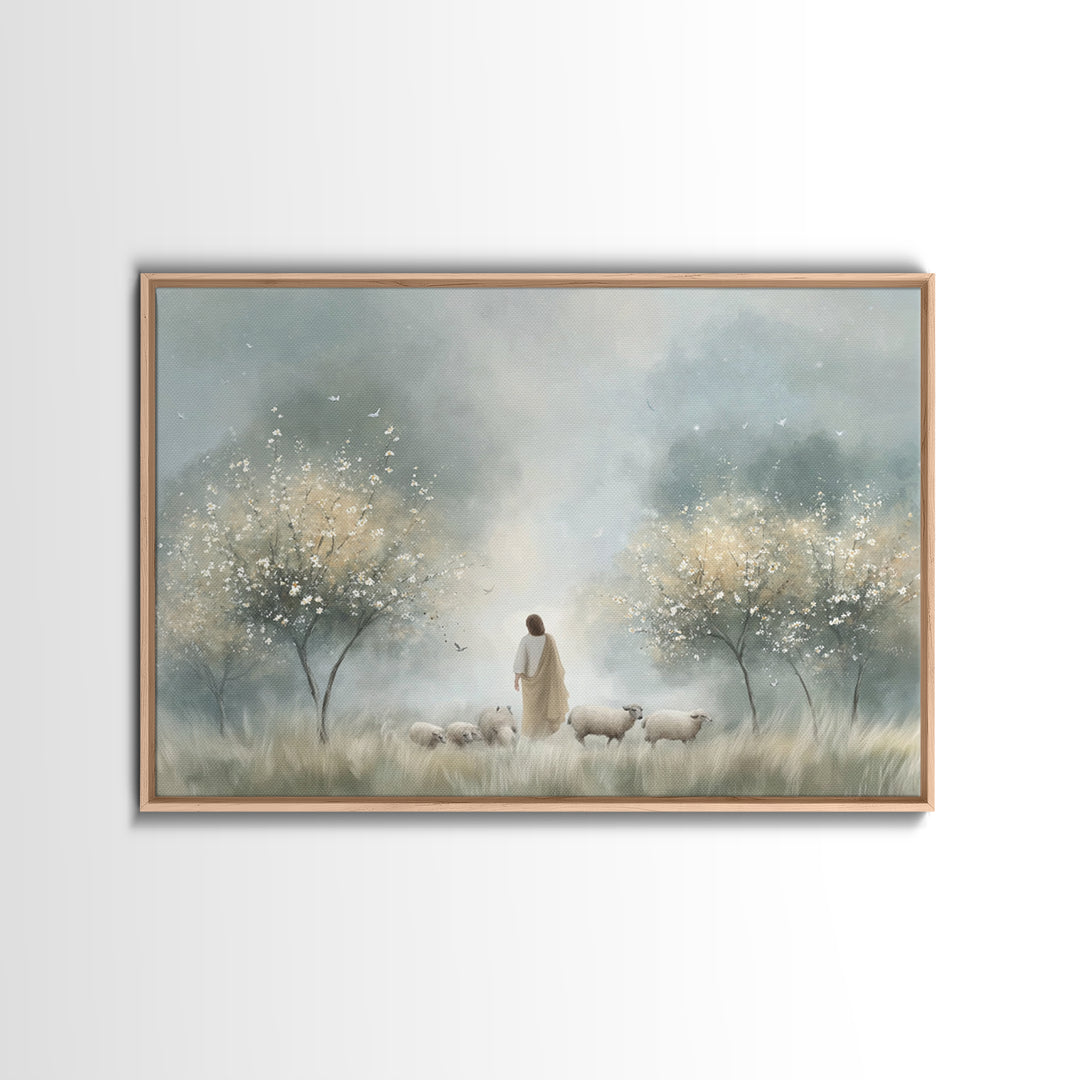Angel Of Light – Framed Canvas Print – Christian Art – Christian Wall Art – Christmas Art – Christian Art Canvas – Christian Gift Ideas – C