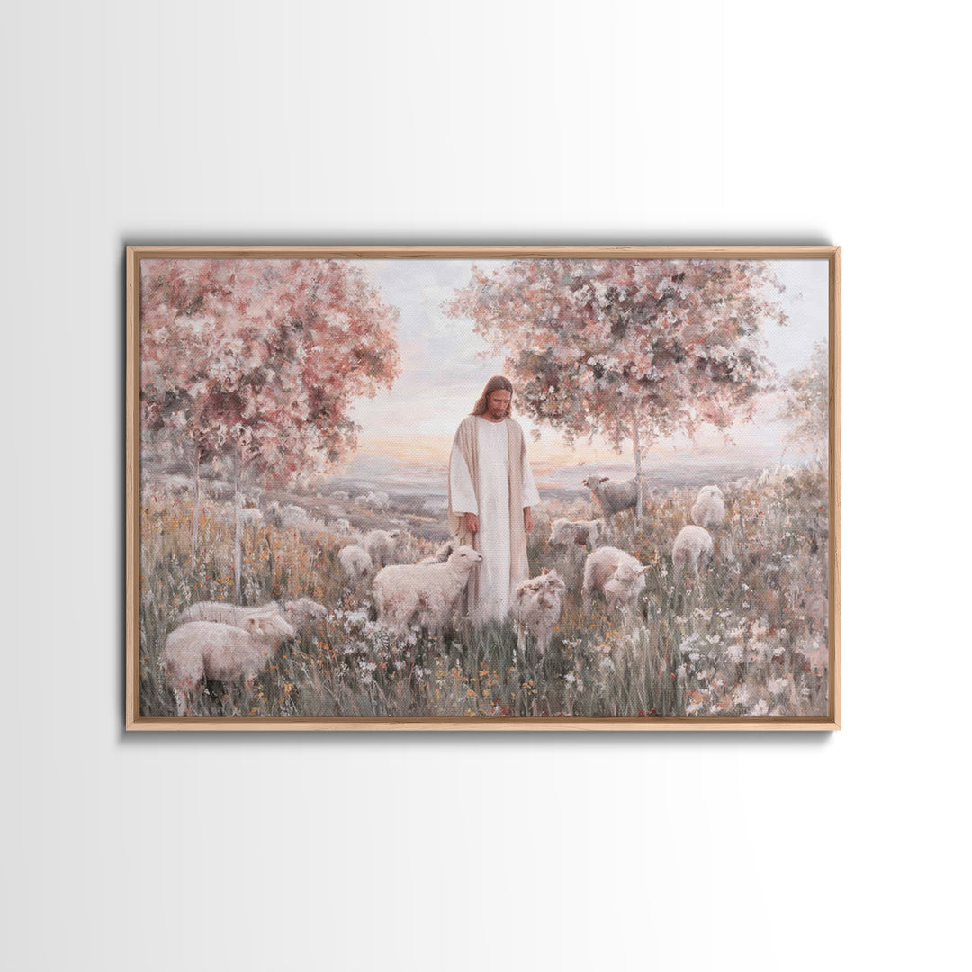 Holy Gathering – Framed Canvas Print – Christian Christmas Art – Vintage Christian Art – Christian Wall Art – Christmas Canvas Wall Art – C