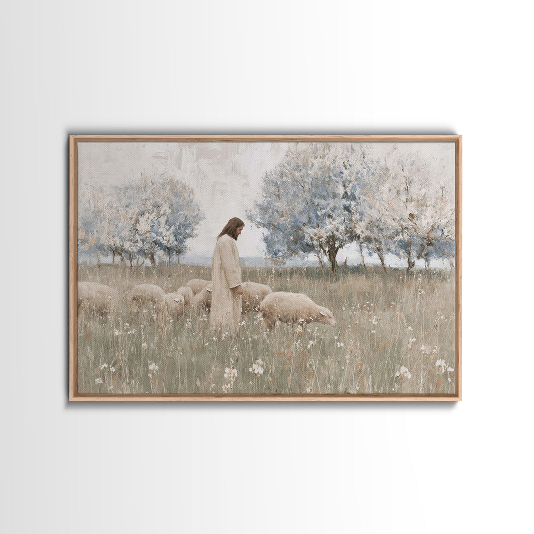 Evening Crosslight – Framed Canvas Print – Christian Art – Moody Christian Art – Christian Art Print – Christmas Wall Art – Unique Christia
