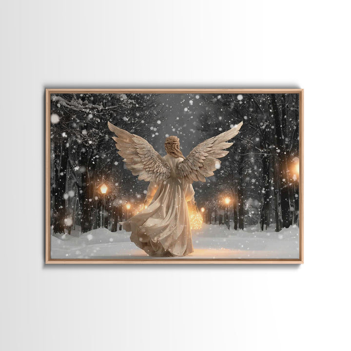Celestial Cross – Framed Canvas Print – Christian Christmas Art – Christian Art Canvas – Subtle Christian Art – Christian Painting – Christ