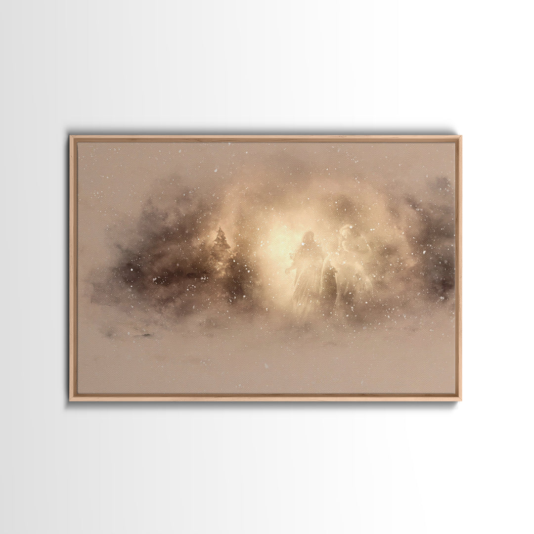 Shepherd Of Peace – Framed Canvas Print – Christian Art – Christian Wall Art – Minimalist Christian Art – Christian Art Print – Christmas A