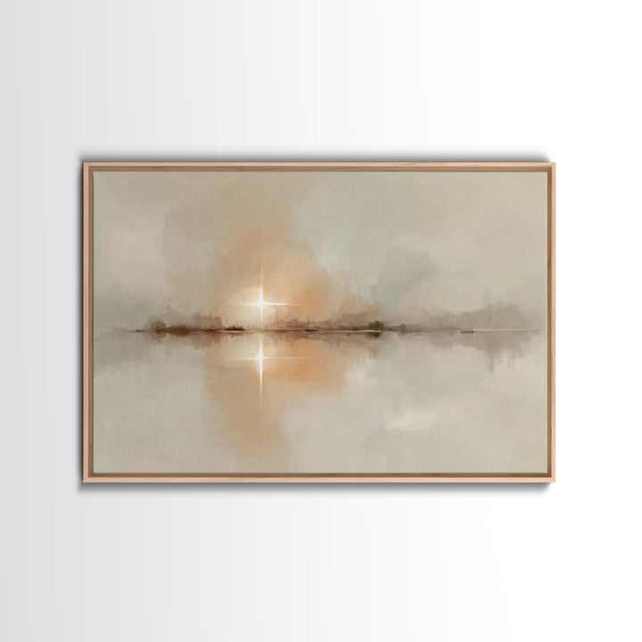 Golden Nativity Glow – Framed Canvas Print – Christian Art – Framed Christian Art – Christmas Art Prints – Christian Art Canvas – Christian