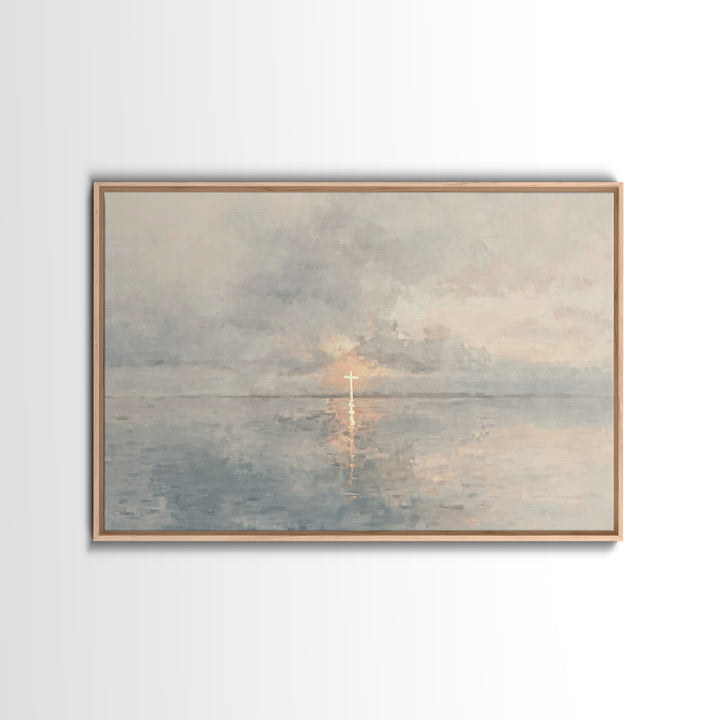 Heaven’s Quiet Manger – Framed Canvas Print – Christian Wall Art – Christian Art Canvas – Christmas Art – Christian Art Print – Christian C