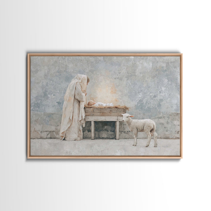 Mountain of Grace – Framed Canvas Print – Christian Art Canvas – Christian Wall Art – Vintage Christian Art – Christian Art – Christian Gif