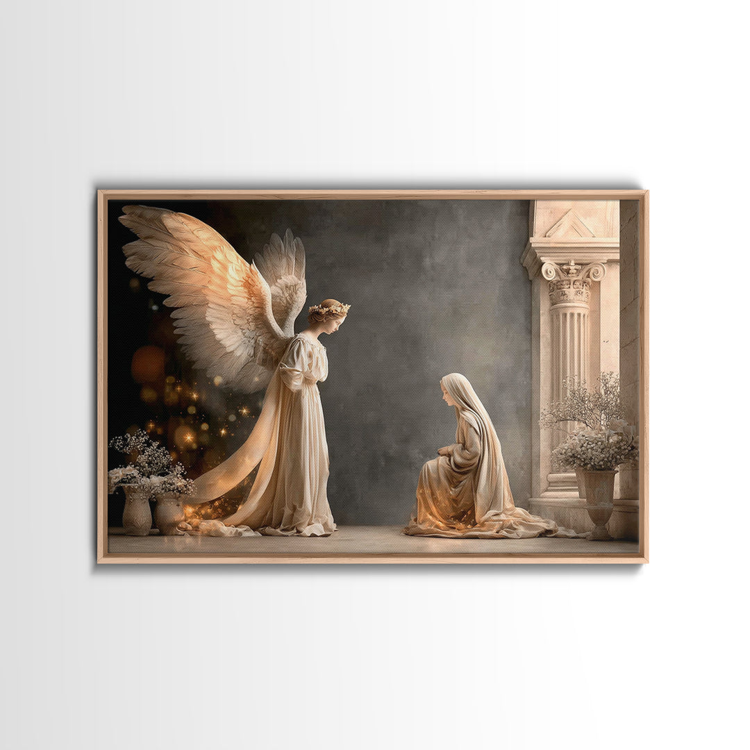 Light of Grace, Framed Canvas Print, Christian Art Canvas, Christian Wall Art, Subtle Christian Art, Christian Christmas Art, Christian Gif