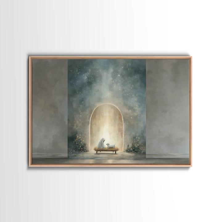 Bread Of Grace – Framed Canvas Print – Christian Wall Art – Christian Art Canvas – Christian Painting – Christian Decor – Christmas Wall Ar
