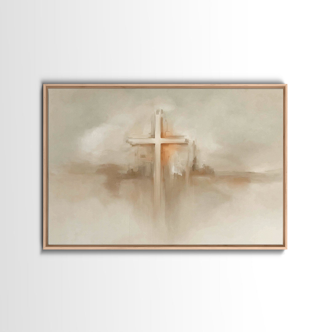Eternal Bloom Light – Framed Canvas Print – Christian Decor – Christian Painting – Christian Art Canvas – Christmas Wall Art – Christian Wa