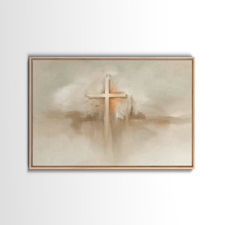 Eternal Bloom Light – Framed Canvas Print – Christian Decor – Christian Painting – Christian Art Canvas – Christmas Wall Art – Christian Wa