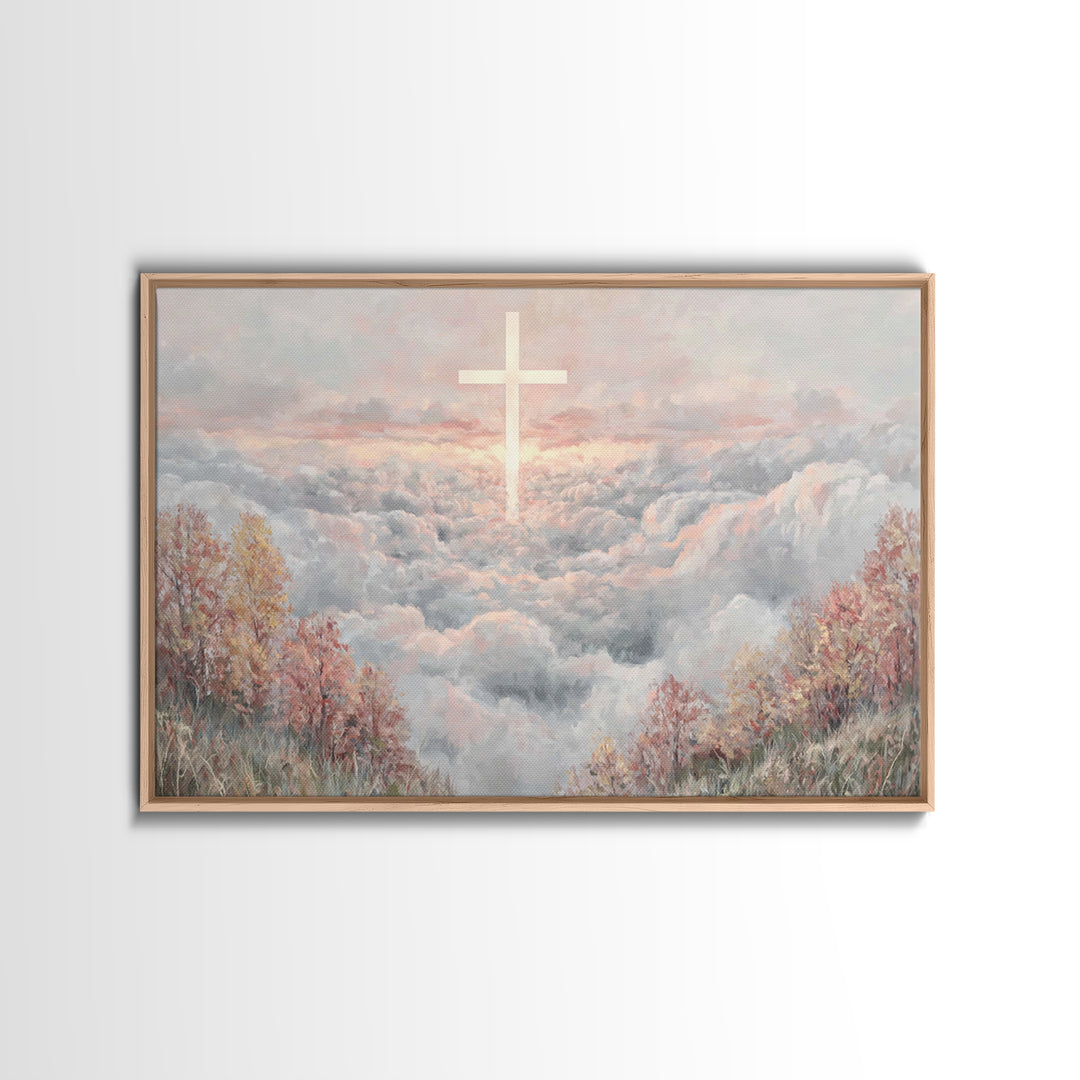 Radiant Lily Grace, Framed Canvas Print, Christian Painting, Christian Decor, Christian Wall Art, Christian Art Canvas, Christmas Wall Art